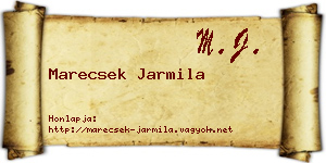 Marecsek Jarmila névjegykártya